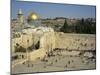 Western or Wailing Wall, with the Gold Dome of the Rock, Jerusalem, Israel-Simanor Eitan-Mounted Photographic Print