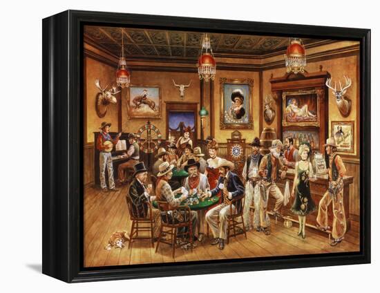 Western Saloon-Lee Dubin-Framed Premier Image Canvas