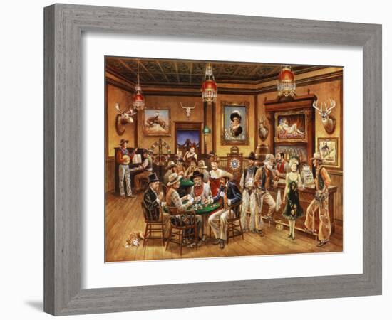 Western Saloon-Lee Dubin-Framed Giclee Print