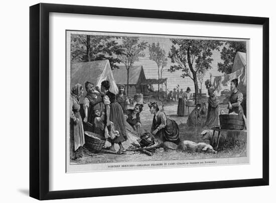 Western Sketches-Arkansas Pilgrims in Camp.-null-Framed Giclee Print