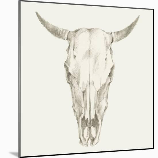 Western Skull Mount I-Ethan Harper-Mounted Art Print