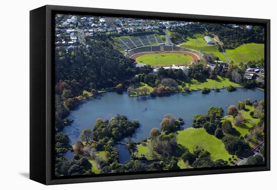 Western Springs, and Western Springs Stadium, Auckland, North Island, New Zealand-David Wall-Framed Premier Image Canvas