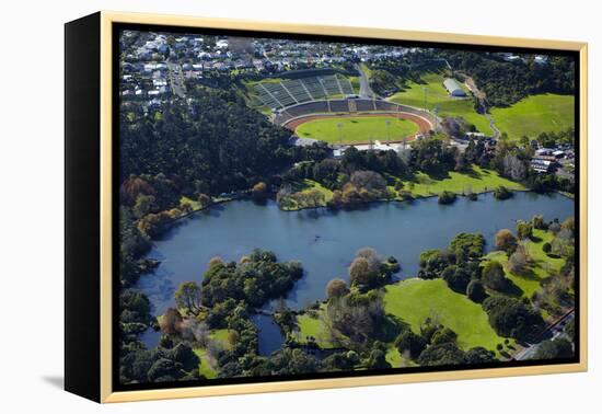 Western Springs, and Western Springs Stadium, Auckland, North Island, New Zealand-David Wall-Framed Premier Image Canvas