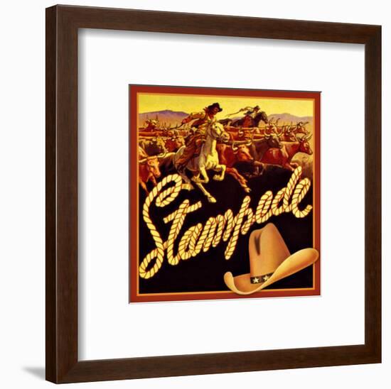 Western Stampede-null-Framed Giclee Print