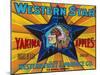 Western Star Apple Label - Yakima, WA-Lantern Press-Mounted Art Print