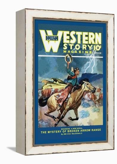 Western Story Magazine: Broken Arrow Range-null-Framed Stretched Canvas