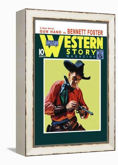 Western Story Magazine: Gun Hand-null-Framed Stretched Canvas