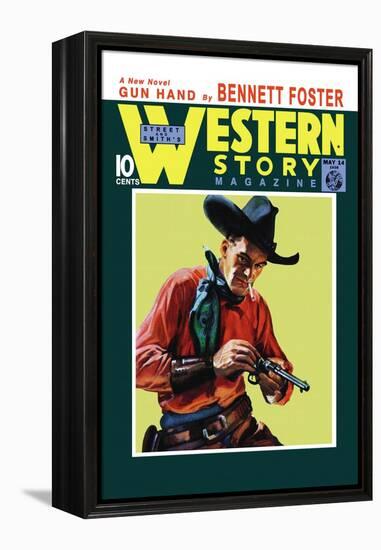 Western Story Magazine: Gun Hand-null-Framed Stretched Canvas