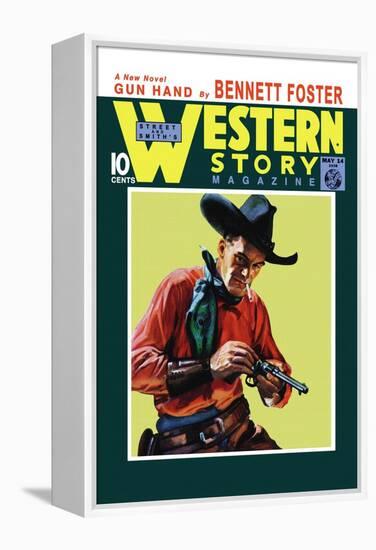 Western Story Magazine: Gun Hand-null-Framed Stretched Canvas