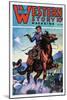 Western Story Magazine: Gunning 'Em Down-null-Mounted Art Print