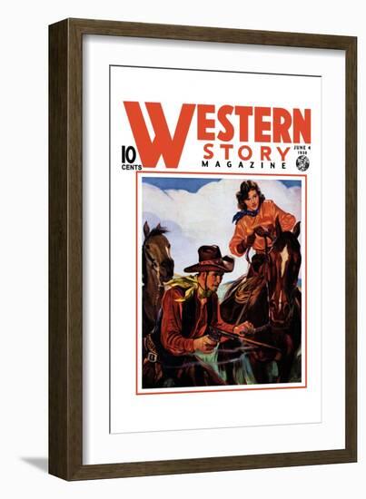 Western Story Magazine: Living the Cowboy Way-null-Framed Art Print