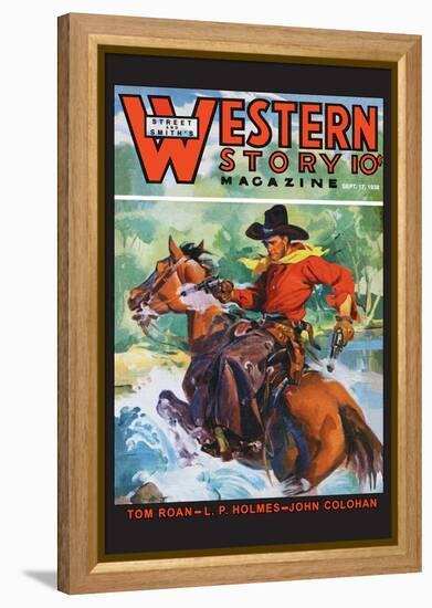 Western Story Magazine: No Limits-null-Framed Stretched Canvas