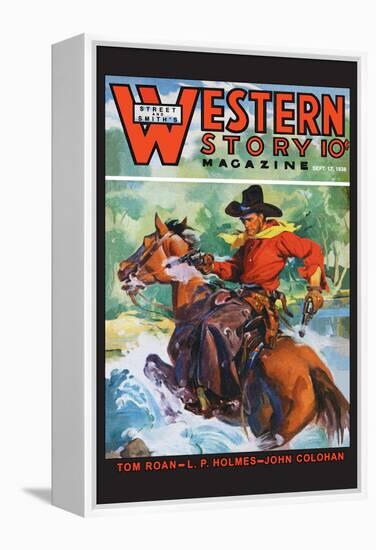 Western Story Magazine: No Limits-null-Framed Stretched Canvas