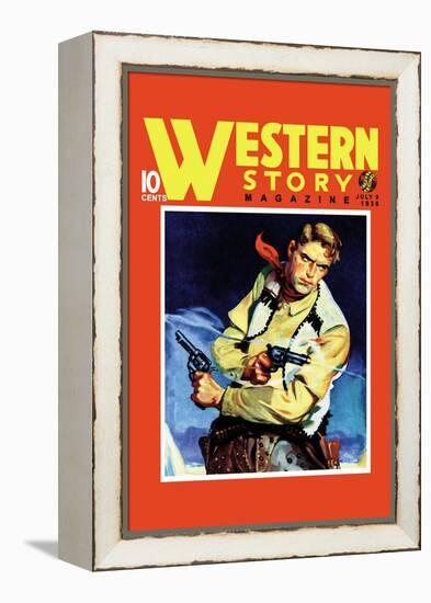 Western Story Magazine: Quick Shot-null-Framed Stretched Canvas