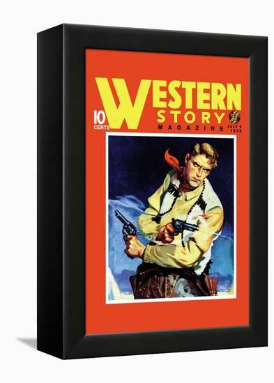 Western Story Magazine: Quick Shot-null-Framed Stretched Canvas