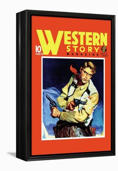 Western Story Magazine: Quick Shot-null-Framed Stretched Canvas