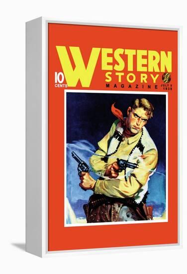 Western Story Magazine: Quick Shot-null-Framed Stretched Canvas