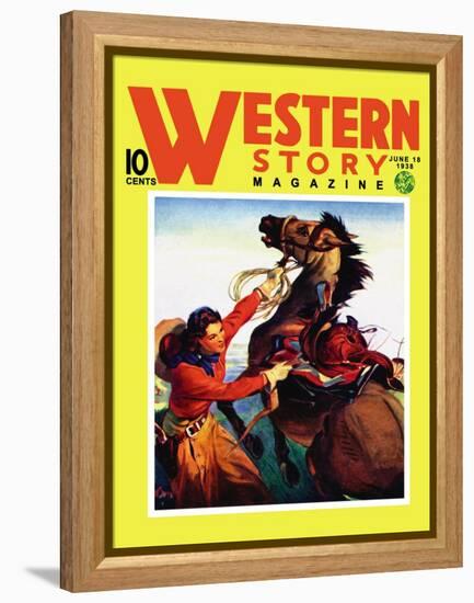 Western Story Magazine: She Ruled the West-null-Framed Stretched Canvas