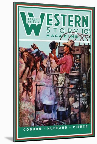 Western Story Magazine: Supper Time-Walter Kaskell Kinton-Mounted Art Print