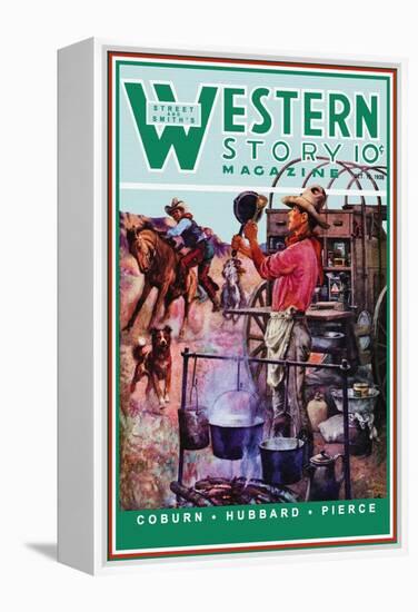 Western Story Magazine: Supper Time-Walter Kaskell Kinton-Framed Stretched Canvas