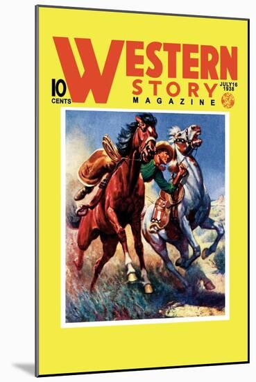 Western Story Magazine: Taming the Wild-null-Mounted Art Print
