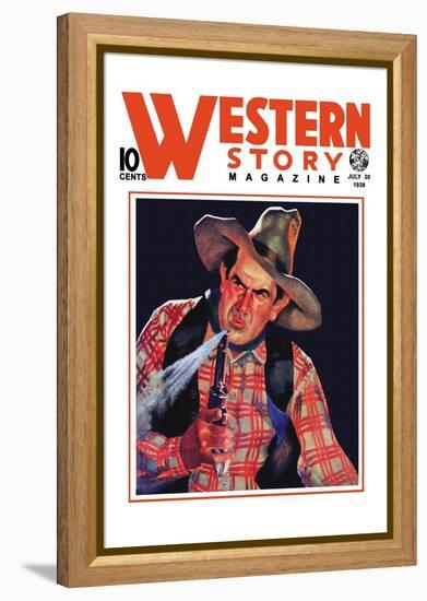 Western Story Magazine: The Shooter-null-Framed Stretched Canvas