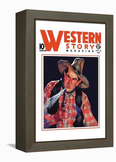 Western Story Magazine: The Shooter-null-Framed Stretched Canvas