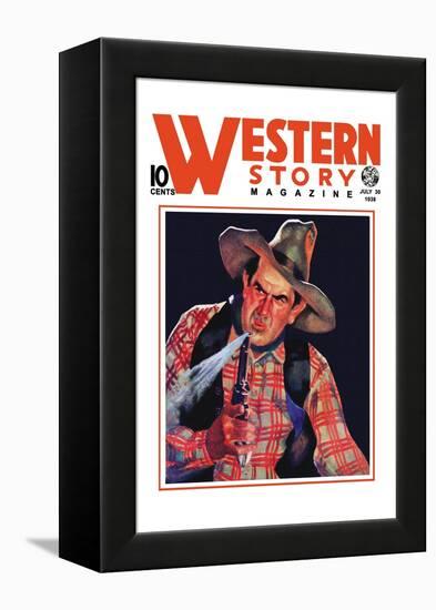 Western Story Magazine: The Shooter-null-Framed Stretched Canvas