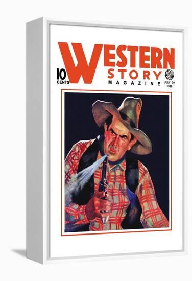 Western Story Magazine: The Shooter-null-Framed Stretched Canvas