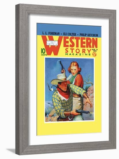 Western Story Magazine: They Ruled the West-null-Framed Art Print