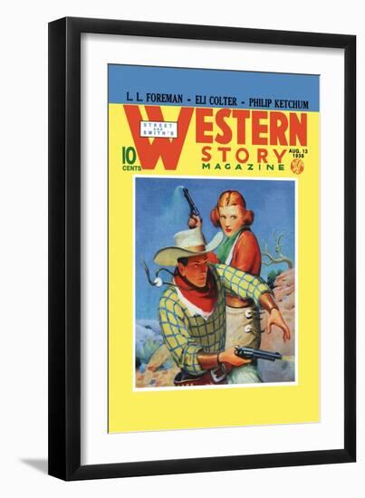 Western Story Magazine: They Ruled the West-null-Framed Art Print