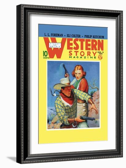 Western Story Magazine: They Ruled the West-null-Framed Art Print