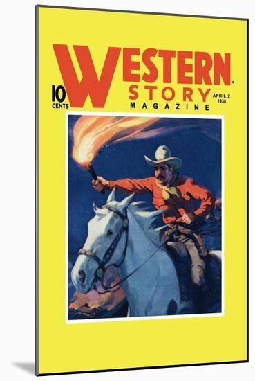Western Story Magazine: under Fire-null-Mounted Art Print
