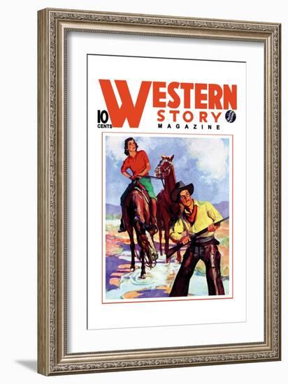 Western Story Magazine: Western Pair-null-Framed Art Print