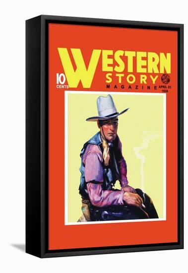 Western Story Magazine: Western Style-null-Framed Stretched Canvas