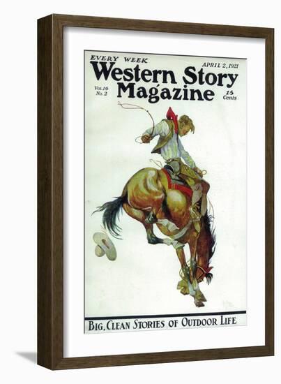 Western Story Magazine-null-Framed Art Print