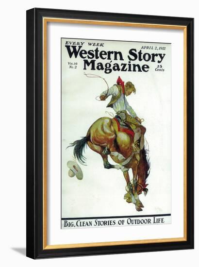 Western Story Magazine-null-Framed Art Print