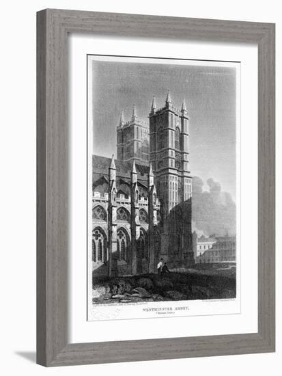 Western Towers, Westminster Abbey, London, 1815-Matthews-Framed Giclee Print