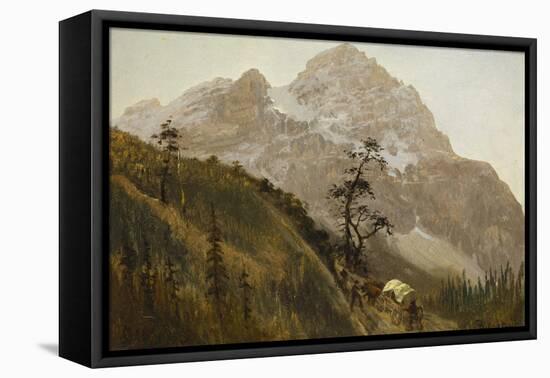 Western Trail, the Rockies-Albert Bierstadt-Framed Premier Image Canvas