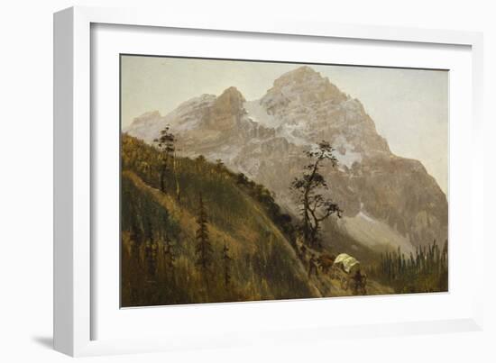 Western Trail, the Rockies-Albert Bierstadt-Framed Giclee Print