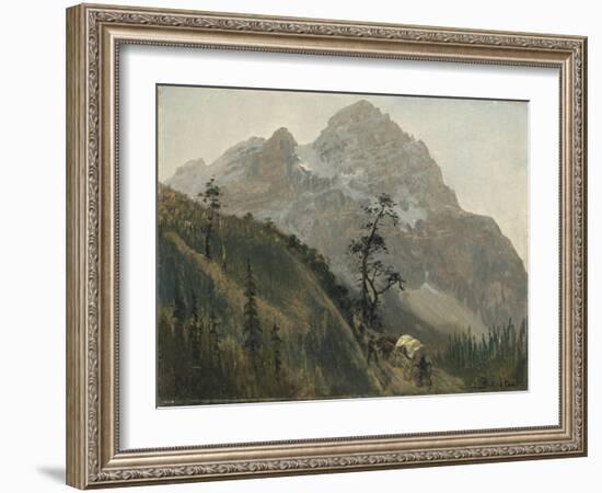 Western Trail, the Rockies-Albert Bierstadt-Framed Giclee Print