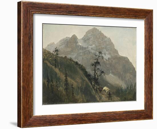 Western Trail, the Rockies-Albert Bierstadt-Framed Giclee Print