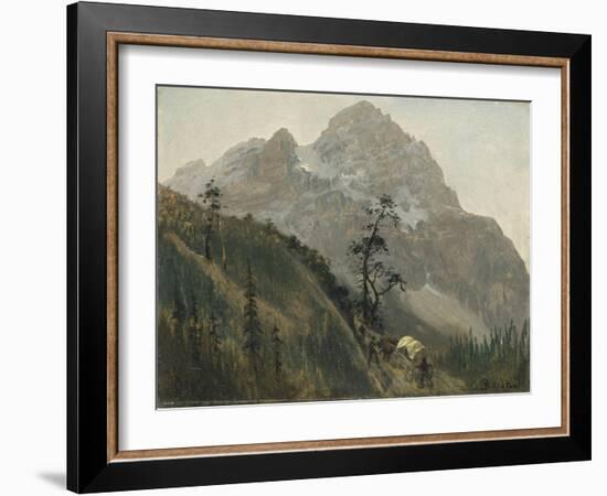 Western Trail, the Rockies-Albert Bierstadt-Framed Giclee Print