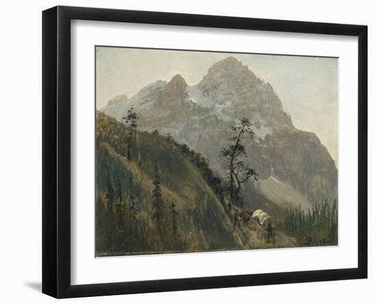 Western Trail, the Rockies-Albert Bierstadt-Framed Giclee Print