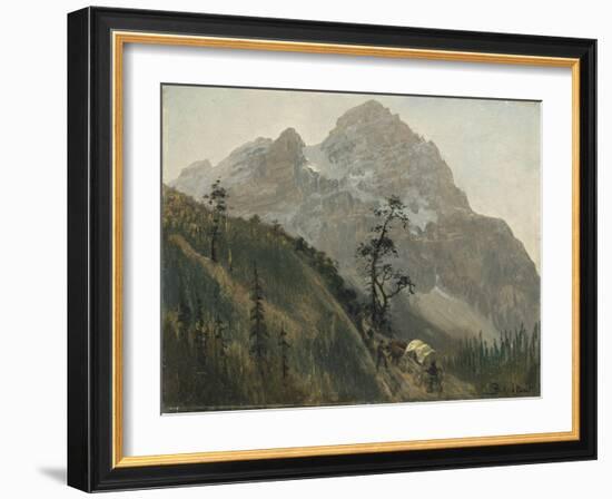 Western Trail, the Rockies-Albert Bierstadt-Framed Giclee Print