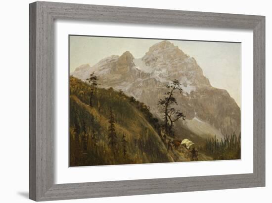 Western Trail, the Rockies-Albert Bierstadt-Framed Giclee Print