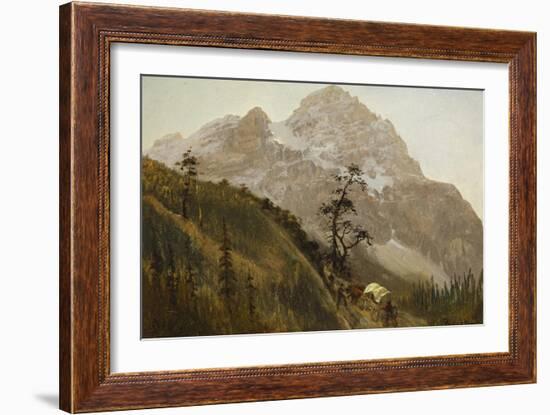 Western Trail, the Rockies-Albert Bierstadt-Framed Giclee Print