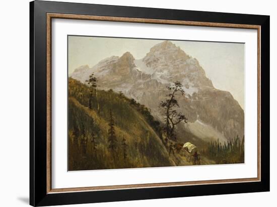 Western Trail, the Rockies-Albert Bierstadt-Framed Giclee Print