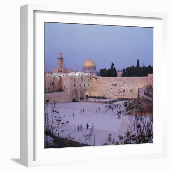 Western (Wailing) Wall and Golden Dome of the Dome of the Rock, Jerusalem, Israel, Middle East-Robert Harding-Framed Photographic Print