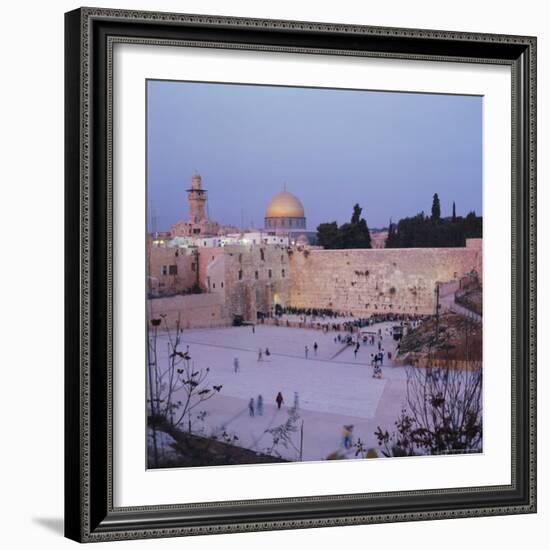 Western (Wailing) Wall and Golden Dome of the Dome of the Rock, Jerusalem, Israel, Middle East-Robert Harding-Framed Photographic Print